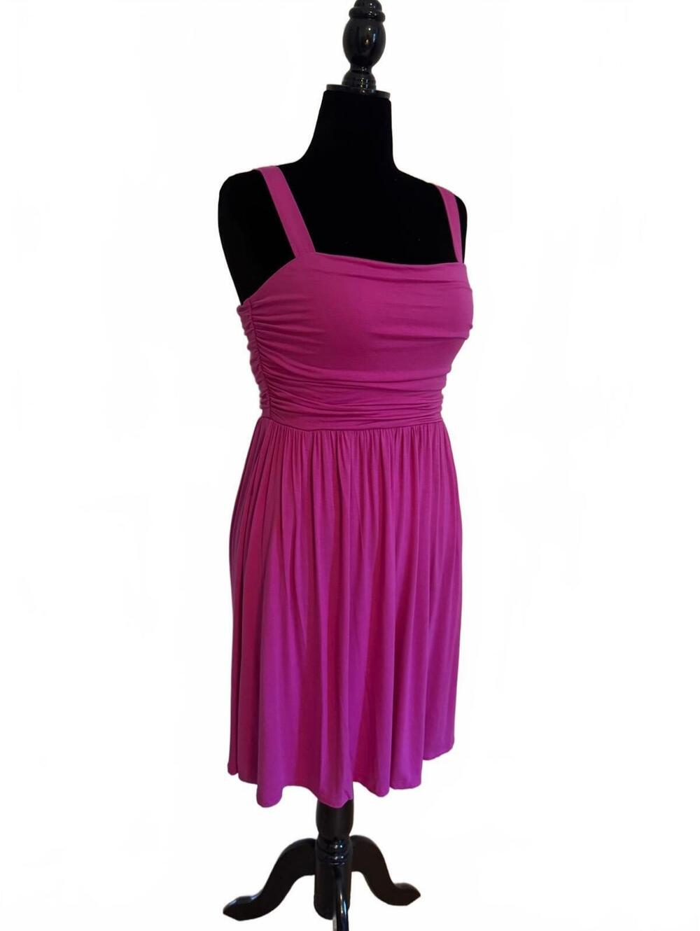 Soma Fuchsia Sleeveless Dress with Pockets and Soft Support Size: Large